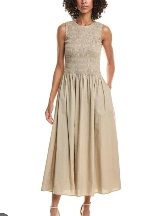 rag & bone Dresses & Skirts - rag & bone Girls' Sleeveless Smocked Maxi Dress - Beige